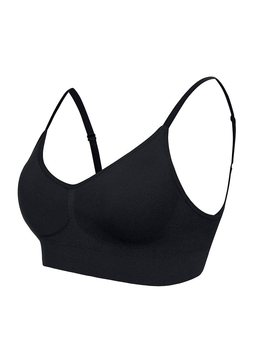 powersculpt® Padded Push Up Shaper Bra with Adjustable Straps & shorts set